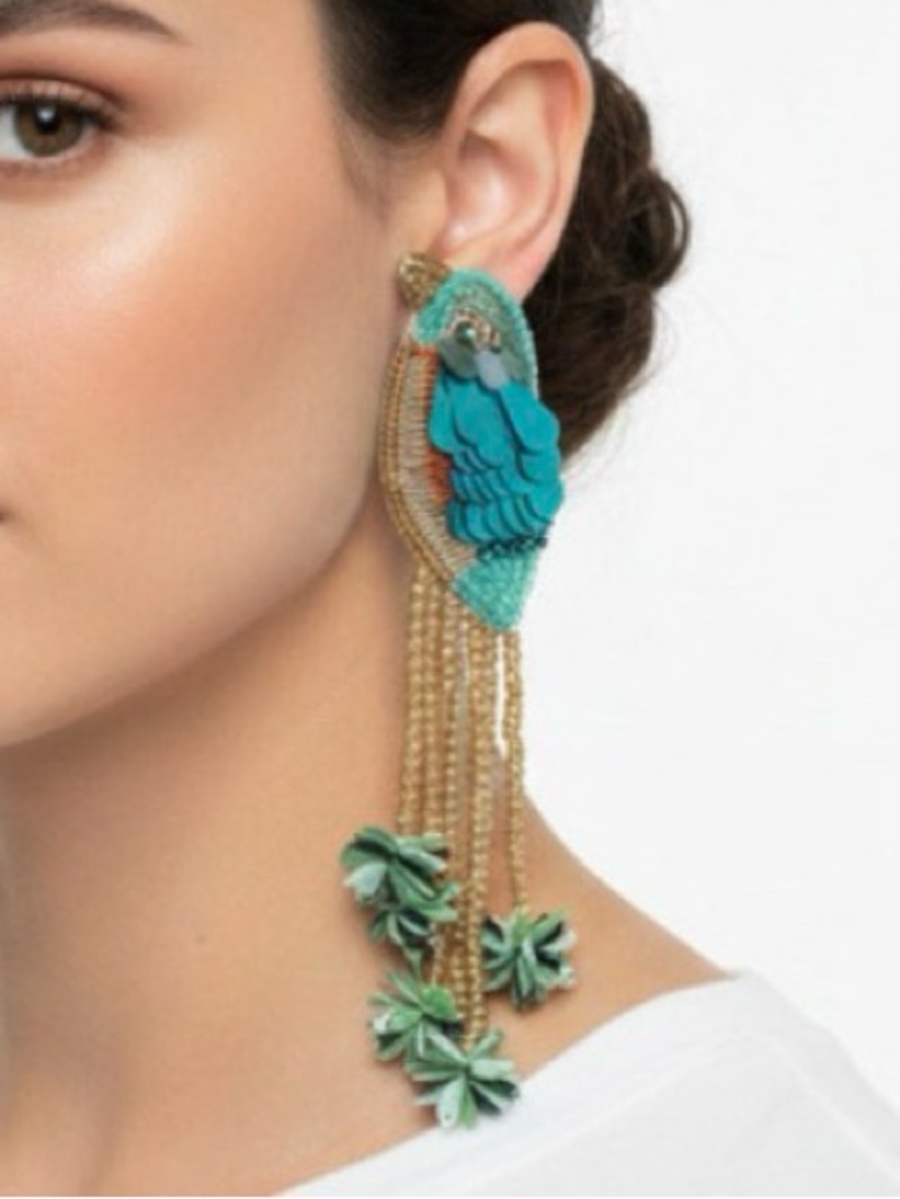 Designer Olivia Dar Bird Earrings